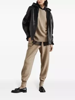Brunello Cucinelli кашемировый джемпер с круглым вырезом, нейтральный цвет