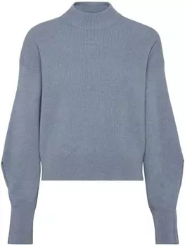 Brunello Cucinelli кашемировый джемпер с воротником-стойкой, синий