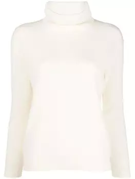 Brunello Cucinelli кашемировый джемпер с высоким воротником, белый