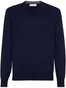 Brunello Cucinelli кашемировый джемпер, синий