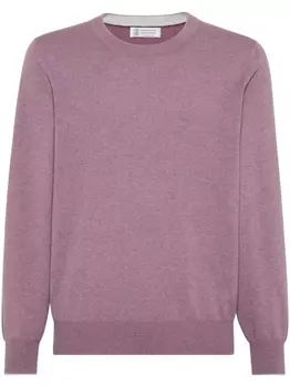 Brunello Cucinelli кашемировый джемпер тонкой вязки, фиолетовый