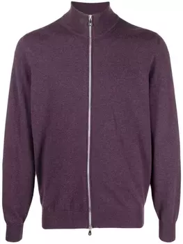 Brunello Cucinelli кашемировый кардиган на молнии, фиолетовый