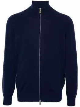 Brunello Cucinelli кашемировый кардиган на молнии, синий