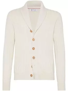 Brunello Cucinelli кашемировый кардиган, нейтральный цвет