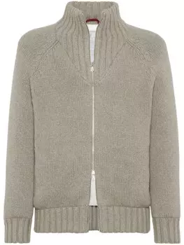 Brunello Cucinelli кашемировый кардиган, зеленый