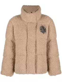 Brunello Cucinelli кашемировый пуховик, коричневый