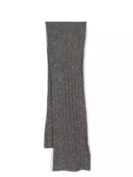 Brunello Cucinelli кашемировый шарф фактурной вязки, коричневый