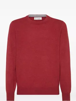 Brunello Cucinelli кашемировый свитер, красный