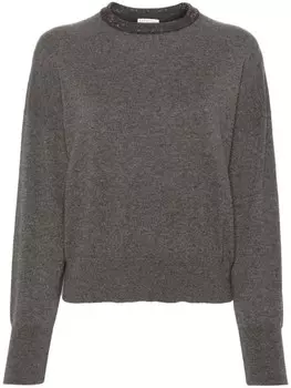 Brunello Cucinelli кашемировый свитер, серый