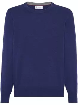 Brunello Cucinelli кашемировый свитер, синий