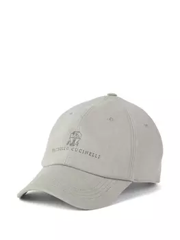 Brunello Cucinelli кепка с логотипом, серый