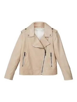 Brunello Cucinelli Kids байкерская куртка, нейтральный цвет