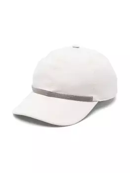 Brunello Cucinelli Kids бейсболка с бисером, белый