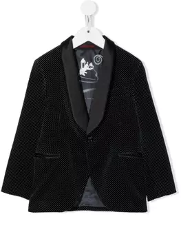 Brunello Cucinelli Kids блейзер в горох, синий