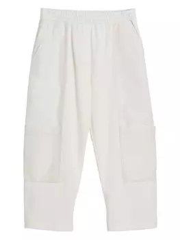 Brunello Cucinelli Kids брюки Baggy Utility, белый