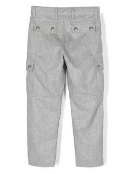 Brunello Cucinelli Kids брюки из вирджинской шерсти, серый