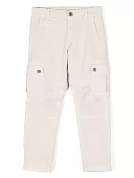 Brunello Cucinelli Kids брюки карго, нейтральный цвет