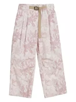 Brunello Cucinelli Kids брюки с цветочным принтом, розовый