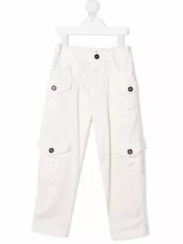 Brunello Cucinelli Kids брюки с карманами, нейтральный цвет