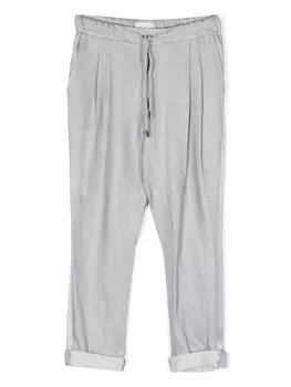 Brunello Cucinelli Kids брюки со складками, серый
