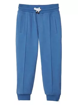 Brunello Cucinelli Kids drawstring cotton track pants, синий