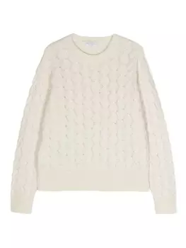 Brunello Cucinelli Kids джемпер фактурной вязки с эффектом металлик, нейтральный цвет