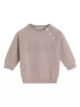 Brunello Cucinelli Kids джемпер с круглым вырезом, розовый