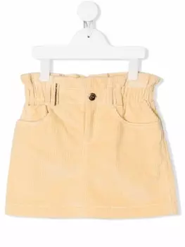 Brunello Cucinelli Kids джинсовая юбка с эластичным поясом, желтый