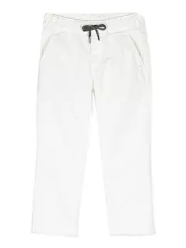 Brunello Cucinelli Kids джинсы с кулиской, белый