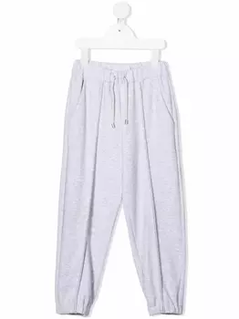 Brunello Cucinelli Kids джоггеры с кулиской, серый