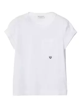 Brunello Cucinelli Kids футболка с цепочкой, белый