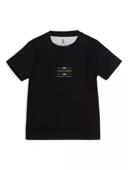 Brunello Cucinelli Kids футболка с графичным принтом, черный