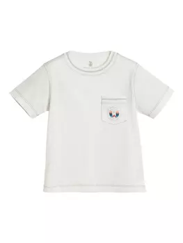 Brunello Cucinelli Kids футболка с графичным принтом, белый