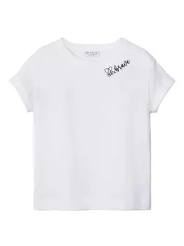 Brunello Cucinelli Kids футболка с вышитым логотипом, белый