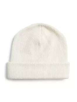 Brunello Cucinelli Kids кашемировая шапка бини в рубчик, белый