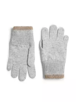 Brunello Cucinelli Kids кашемировые перчатки в рубчик, серый