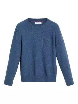 Brunello Cucinelli Kids кашемировый свитер, синий