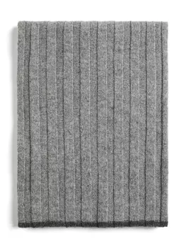 Brunello Cucinelli Kids кашемировый вязаный шарф, серый