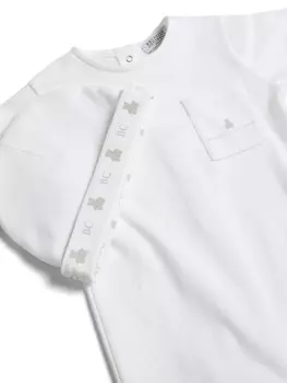 Brunello Cucinelli Kids комбинезон для новорожденного с логотипом, белый