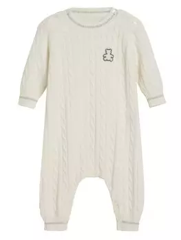 Brunello Cucinelli Kids комбинезон фактурной вязки, белый