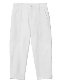 Brunello Cucinelli Kids кроссовки с декоративной строчкой, белый