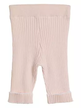Brunello Cucinelli Kids легинсы в рубчик, розовый