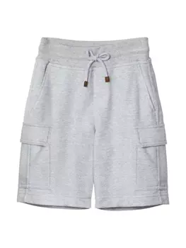 Brunello Cucinelli Kids махровые спортивные шорты, серый