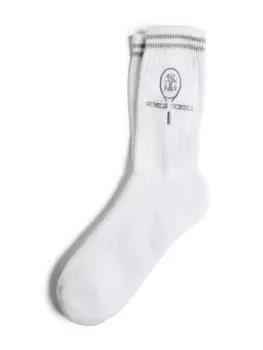 Brunello Cucinelli Kids носки с логотипом тенниса, белый