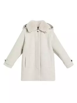 Brunello Cucinelli Kids парка с капюшоном, серый