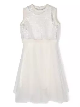 Brunello Cucinelli Kids платье с пайетками, белый