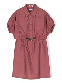 Brunello Cucinelli Kids платье со сборками, розовый