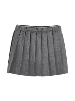 Brunello Cucinelli Kids плиссированная мини-юбка, серый