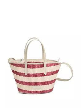 Brunello Cucinelli Kids пляжная сумка в полоску, красный