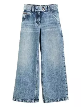 Brunello Cucinelli Kids расклешенные джинсы, синий